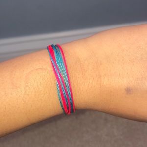 neon blue and pink pura vida bracelet